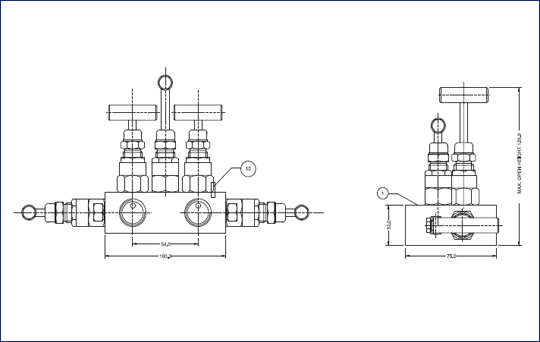 5 Valve Manifold Remote Mounted Flat Type